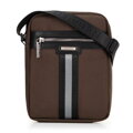 Pánska crossbody taška s dekoratívnou stuhou zelená 100-4U-905-Z
