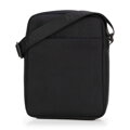 Pánska crossbody taška s dekoratívnou stuhou čierna 100-4U-905-1
