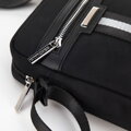 Pánska crossbody taška s dekoratívnou stuhou čierna 100-4U-905-1