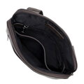 Pánska crossbody taška z imitácie kože tmavohnedá 100-4P-908-4