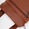 Pánska crossbody taška z imitácie kože hnedá 100-4P-908-5