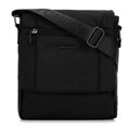 Pánska crossbody taška s klopou čierna 99-4P-206-1