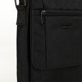 Pánska crossbody taška s klopou čierna 99-4P-206-1