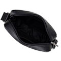 Pánska veľká kožená crossbody taška čierna 100-4U-807-1