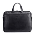 Męska skórzana torba na laptopa 15,6” dwukomorowa czarna 103-3U-004-1