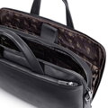 Męska skórzana torba na laptopa 15,6” dwukomorowa czarna 103-3U-004-1
