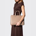 Męska torba na laptopa 14” z ekoskóry beżowa 102-3P-922-9
