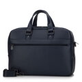 Męska torba na laptopa 15,6” z ekoskóry dwukomorowa granatowa 98-3P-510-7