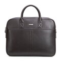 Męska torba na laptopa 15,6” ze skóry naturalnej groszkowej ciemny brąz 102-3U-601-4