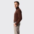 Męski golf z wełny ciemny brąz 29-99-350-4