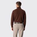 Męski golf z wełny ciemny brąz 29-99-350-4