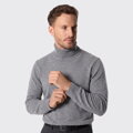 Męski golf z wełny szary 29-99-350-8