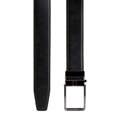 Męski pasek ze skóry naturalnej z klamrą automatyczną czarno - grafitowy 102-8M-105-1