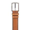 Męski pasek ze skóry naturalnej z klasyczną klamrą jasny brąz 103-8M-214-5
