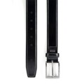 Męski pasek ze skóry naturalnej z klasyczną metalową klamrą czarny 102-8M-014-1