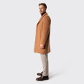 Męski płaszcz z wełną camelowy 103-9W-750-5