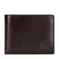 Męski portfel skórzany z wykładanym panelem ciemny brąz 21-1-039-L40