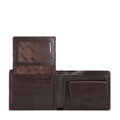 Męski portfel skórzany z wykładanym panelem ciemny brąz 21-1-039-L40