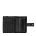 Męski portfel skórzany z zapięciem na napę średni czarny 21-1-291-L10