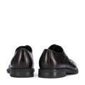 Męskie buty derby skórzane z płaskim szwem czarne 95-M-506-1
