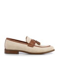 Męskie mokasyny z chwostami beżowo - brązowe 100-M-701-5