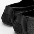 Męskie półbuty slip-on ze skóry czarne 100-M-504-1