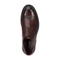 Męskie półbuty ze skóry croco bordowe 95-M-504-3