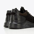 Męskie sneakersy na lekkiej podeszwie czarne 96-M-951-1