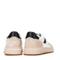 Męskie sneakersy z ekoskóry biało - beżowe 99-M-715-0