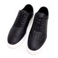 Męskie sneakersy z ekoskóry klasyczne czarne 99-M-713-1