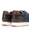Pánske kožené tenisky tmavomodro-hnedé 102-P-700-N