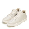 Męskie sneakersy z naturalnej skóry licowej jasny beż 101-M-514-9