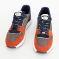 Męskie sneakersy z odblaskową wstawką szaro-pomarańczowe 96-M-953-3