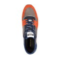 Męskie sneakersy z odblaskową wstawką szaro-pomarańczowe 96-M-953-3