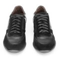Męskie sneakersy z różnych skór czarne 92-M-350-1