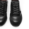 Męskie sneakersy z różnych skór czarne 92-M-350-1