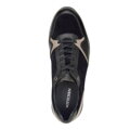 Męskie sneakersy ze skóry zamszowej i licowej granatowe 92-M-300-7