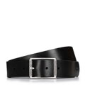 Męski pasek ze skóry gładki czarny 99-8M-104-1