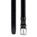 Pasek męski ze skóry naturalnej z klasyczną klamrą czarny 102-8M-012-1