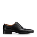 Eleganckie męskie półbuty ze skóry naturalnej typu oxford czarne 103-M-302-1
