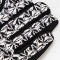 Damskie rękawiczki w pepitkę z logo czarno - białe 39-6P-030-1