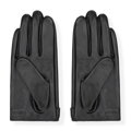 Damskie rękawiczki samochodowe skórzane z nitami czarne 46-6L-200-1