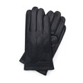 Rękawiczki męskie skórzane ocieplane czarne 39-6L-343-1