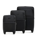 Zestaw walizek z ABS-u i nylonu czarny 56-3S-88S-10