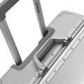 Zestaw małej i średniej walizki z aluminium srebrny 56-3H-10S-12M
