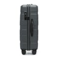 Zestaw walizek z ABS-u w poziome pasy szary 56-3A-10S-01