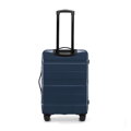 Zestaw walizek z ABS-u w poziome pasy granatowy 56-3A-10S-90