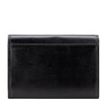 Skórzana portmonetka damska duża czarna 21-1-062-L10