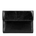 Skórzany portfel damski poziomy czarny 21-1-071-L10