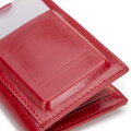 Skórzany portfel z etui na karty unisex czerwony 26-2-092-3